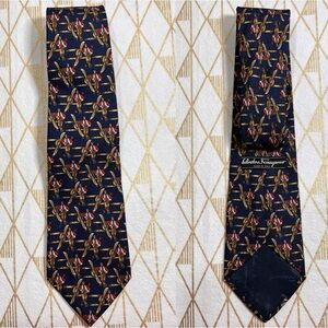Salvatore Ferragamo Vintage 100% Silk Tie